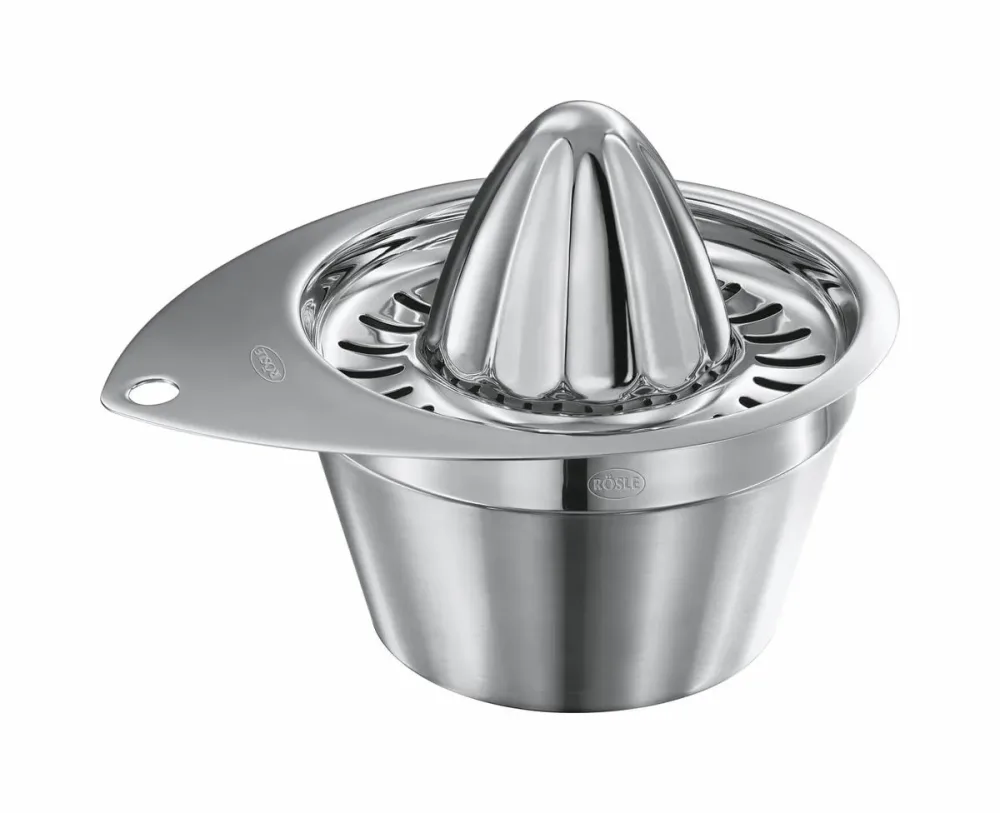 Rösle Zitronenpresse 0.5l – Entsafter/Saftpresse/Zitruspresse – silber