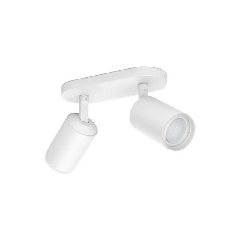 Philips Hue White & Col, Amb, Fugato Spot 2 flg, weiss 2 x 350lm – Deckenlampe/Wandlampe
