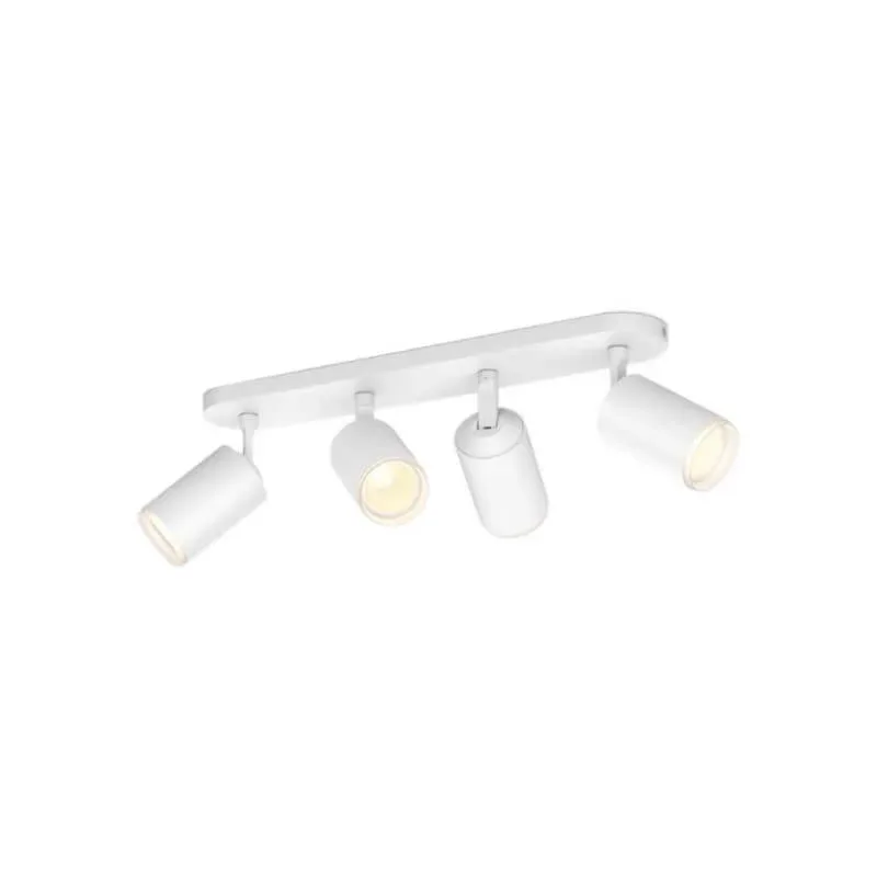 Philips Hue White & Col, Amb, Fugato Spot 4 flg, weiss 4 x 350lm – Deckenlampe/Wandlampe