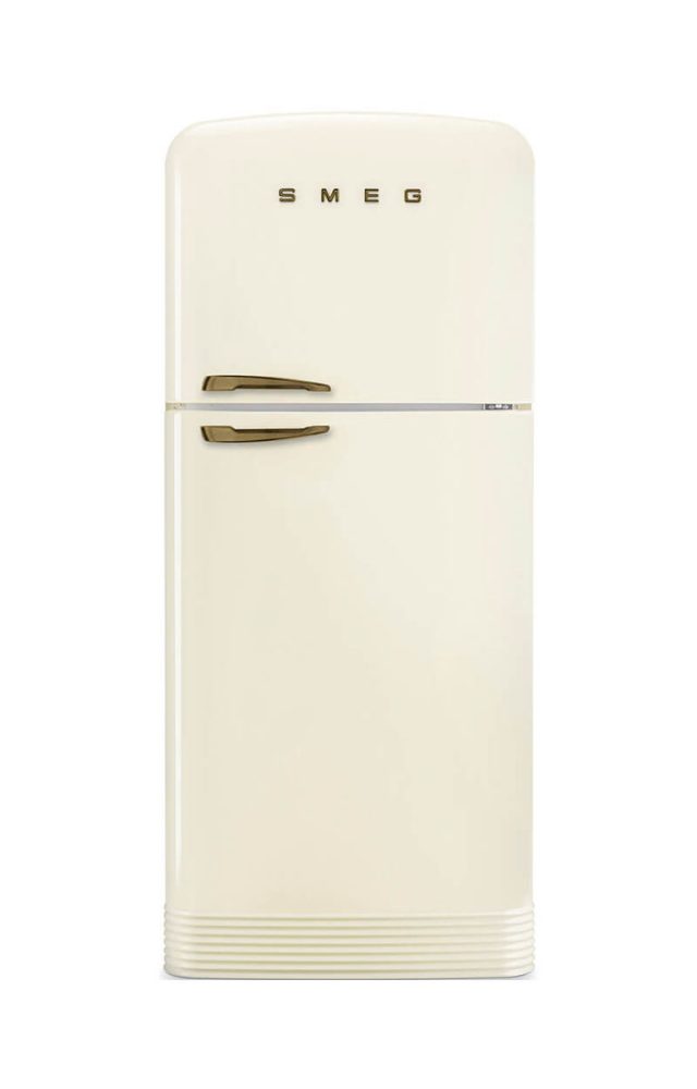 Smeg FAB50RCRB5 Crème rechts Kühl-/ Gefrierkombination – Kühlschrank mit Gefrierfach freistehend – creme