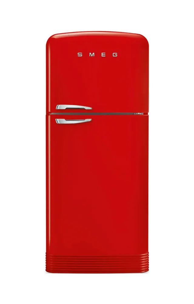 Smeg FAB50RRD5 Freistehender Kühl-/ Gefrierschrankcombination – Kühlschrank mit Gefrierfach freistehend – rot