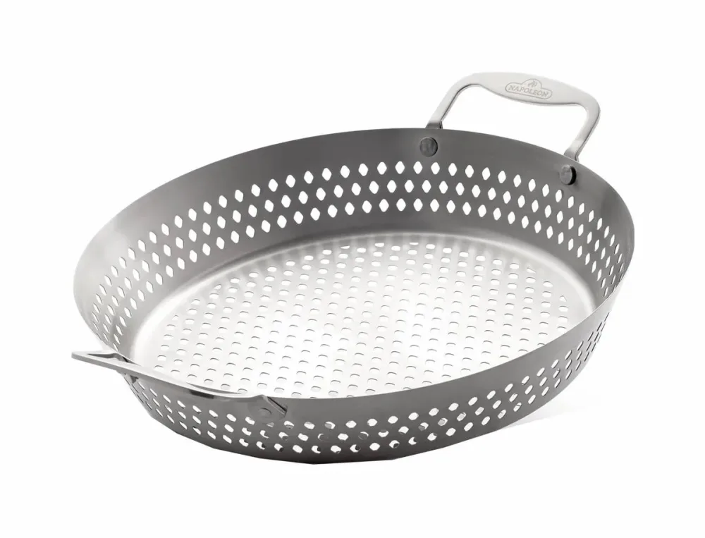 Napoleon Edelstahl Gemüsekorb – Grillschale/Grillpfanne/Grillgeschirr