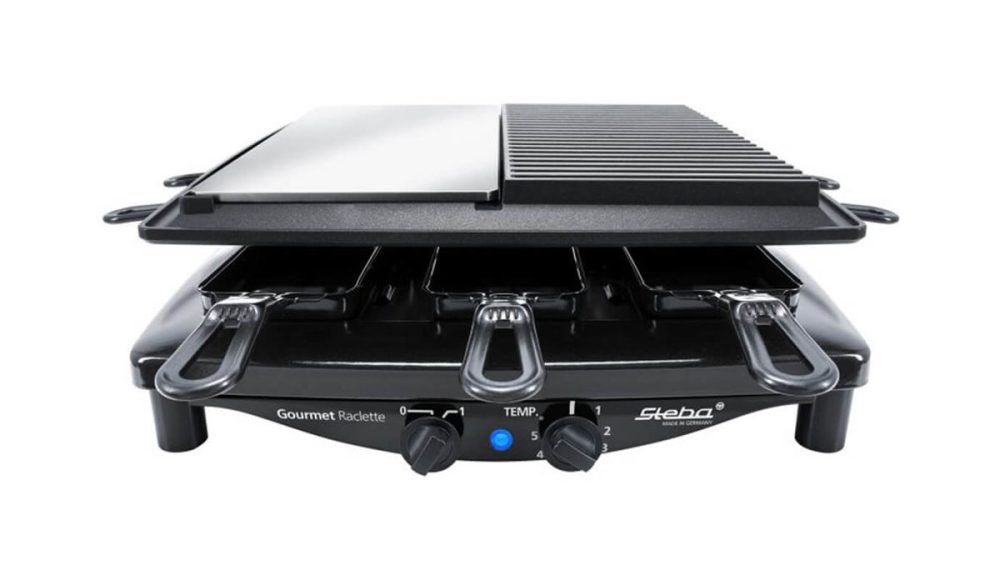 Steba RC 8 Black Steel Raclettegrill – Raclette Ofen/Raclette Grill – schwarz