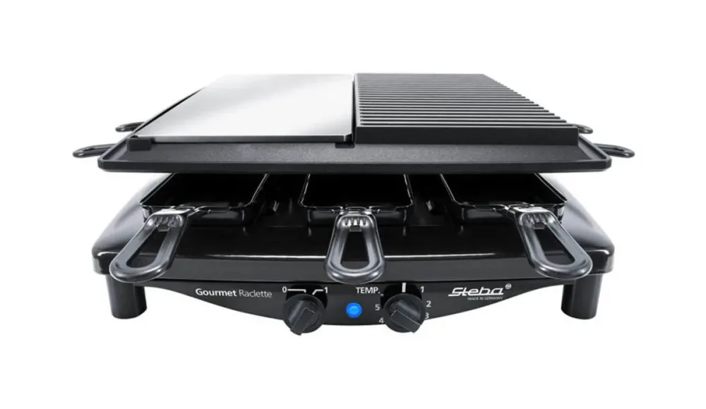 Steba RC 8 Black Steel Raclettegrill – Raclette Ofen/Raclette Grill – schwarz