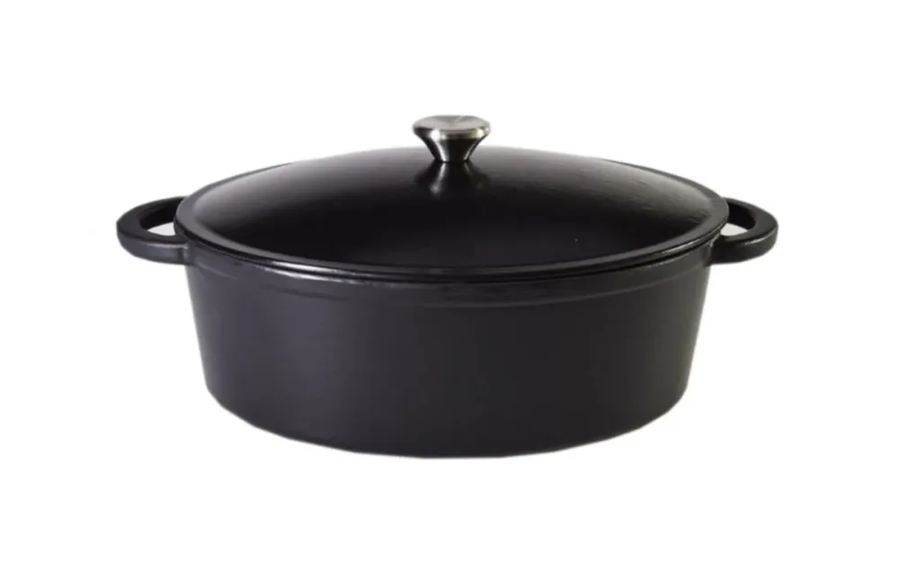 Nouvel Gussbräter oval 6.5 l schwarz – Topf/Kochtopf