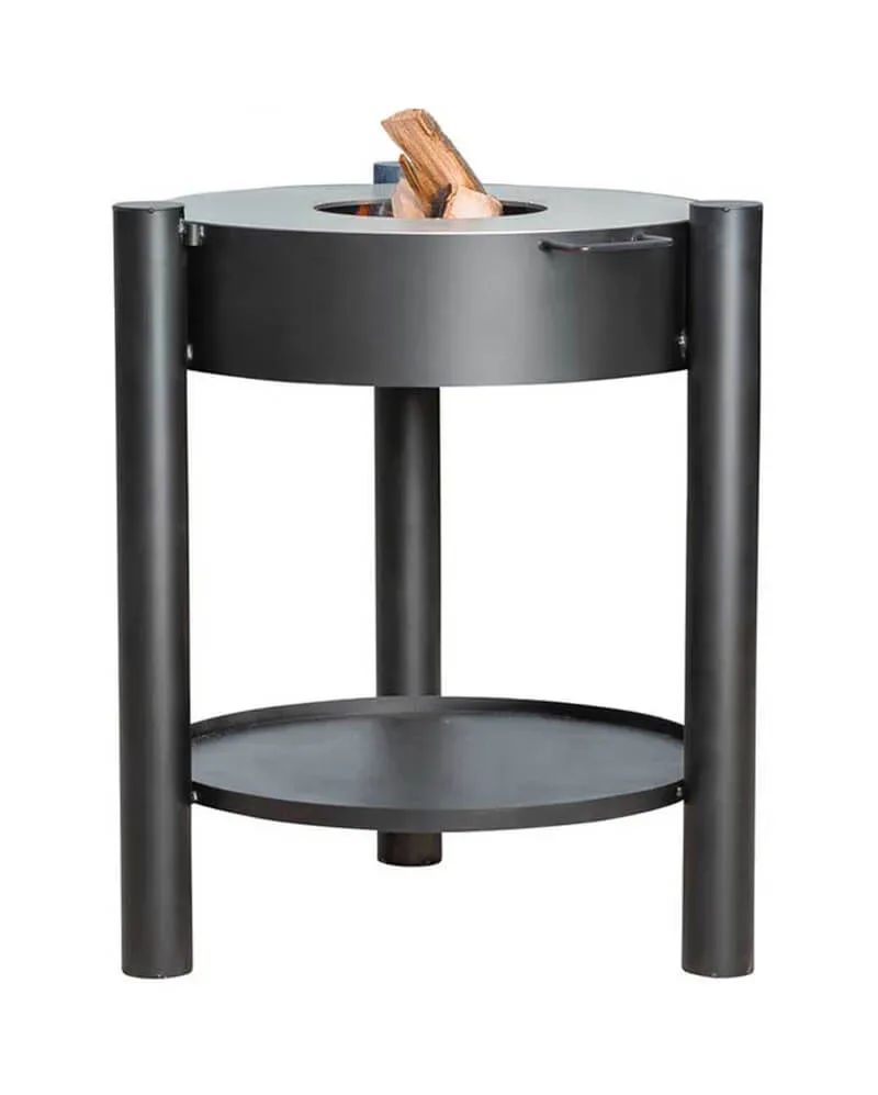 Nouvel Tondo 60 cm schwarz Planchagrill – Feuerschale/Feuerstelle – edelstahl / schwarz