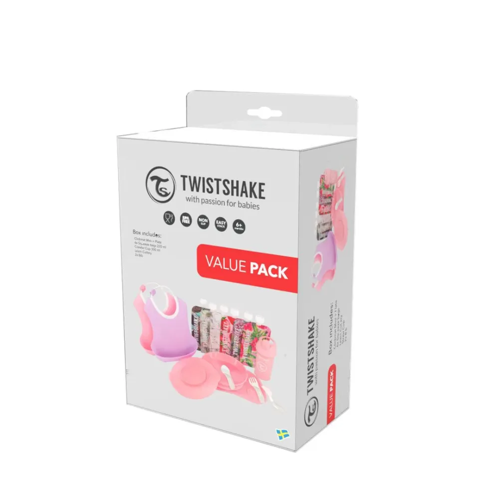 Twistshake Value Pack 6M+ Pastel Pink/Violet