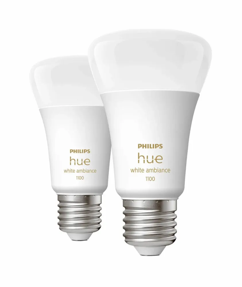 Philips Hue White Ambiance E27 2x800lm 75W LED-Lampe – LED/Leuchtmittel/Glühbirne