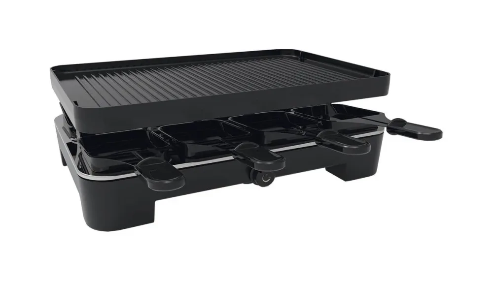 KOENIG Elektrischer Raclettegrill Black 8 personen