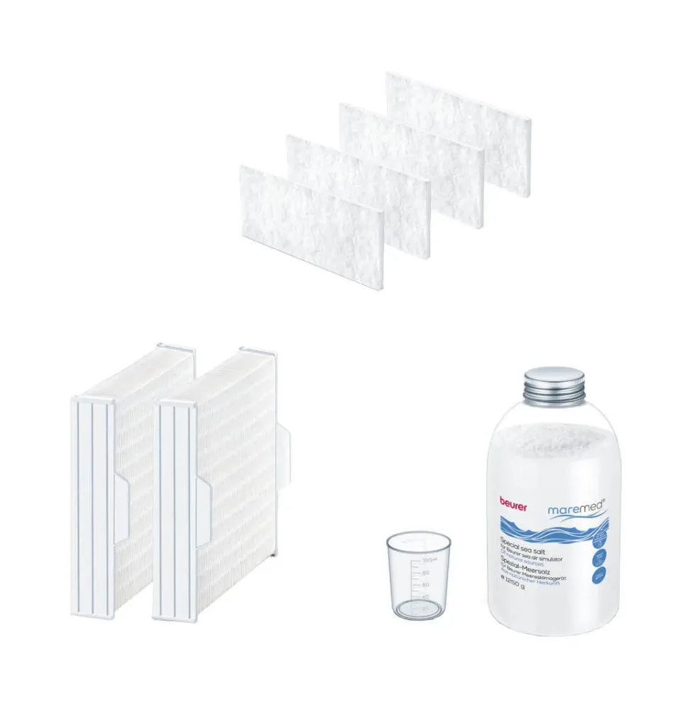 beurer - Maremed Salz-& Filter, MK 500 Kombi-Set, Weiss