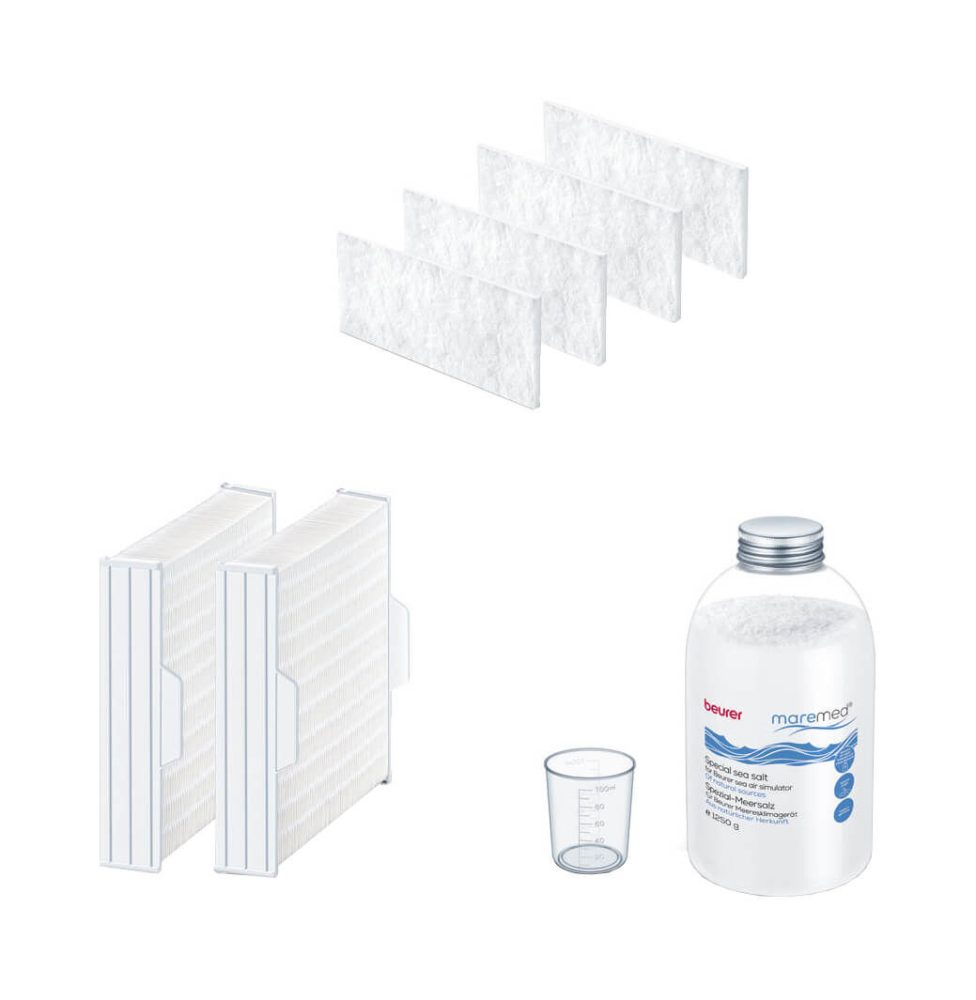 beurer - Maremed Salz-& Filter, MK 500 Kombi-Set, Weiss