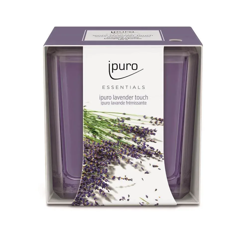 iPuro lavender touch Duftkerze – Aroma Diffuser/Lufterfrischer – violett