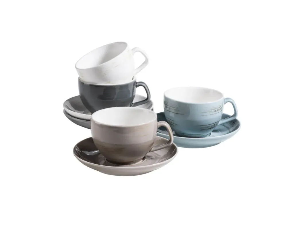 MÄSER Kaffeetassen-Set Derby Mehrfarbig Porzellan - Kaffeetassen-Set