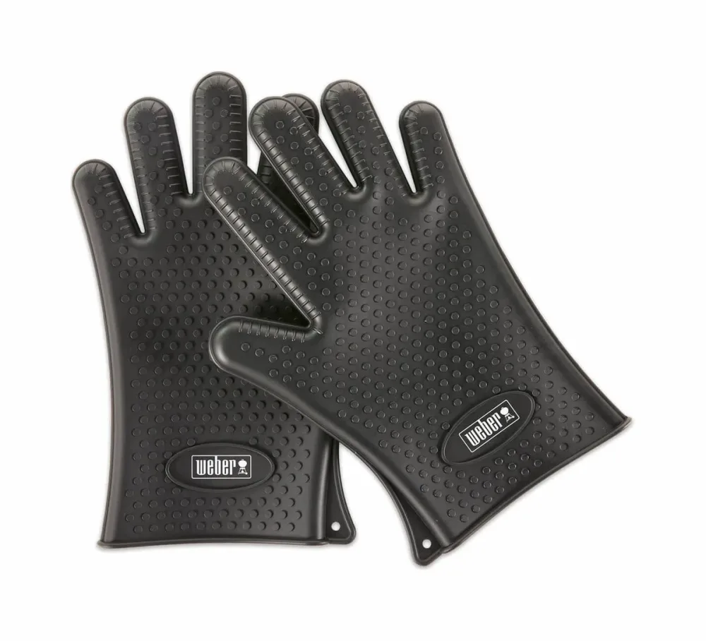 Weber Silikon-Grillhandschuhe – Weber Grillschürze/Grillhandschuhe – schwarz