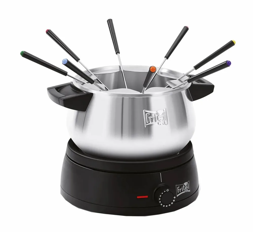 Fritel FO2470 Fondue – Fondue Set – schwarz / silber