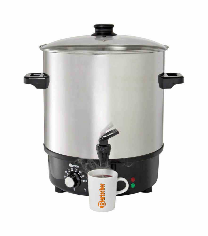 Bartscher Glühweintopf 25 Liter – Gastro Kaffeemaschine/Gastro Getränkespender – edelstahl