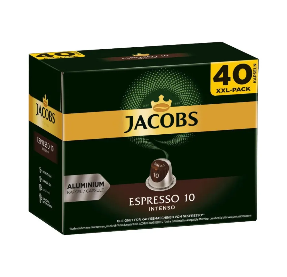 Jacobs Espresso 10 Intenso 40St Kaffeekapseln – Nespresso Kapseln