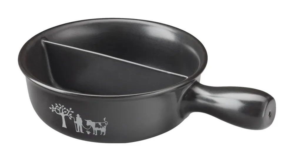 FERO Caquelon 2-Fondues Fondue Caquelon – schwarz