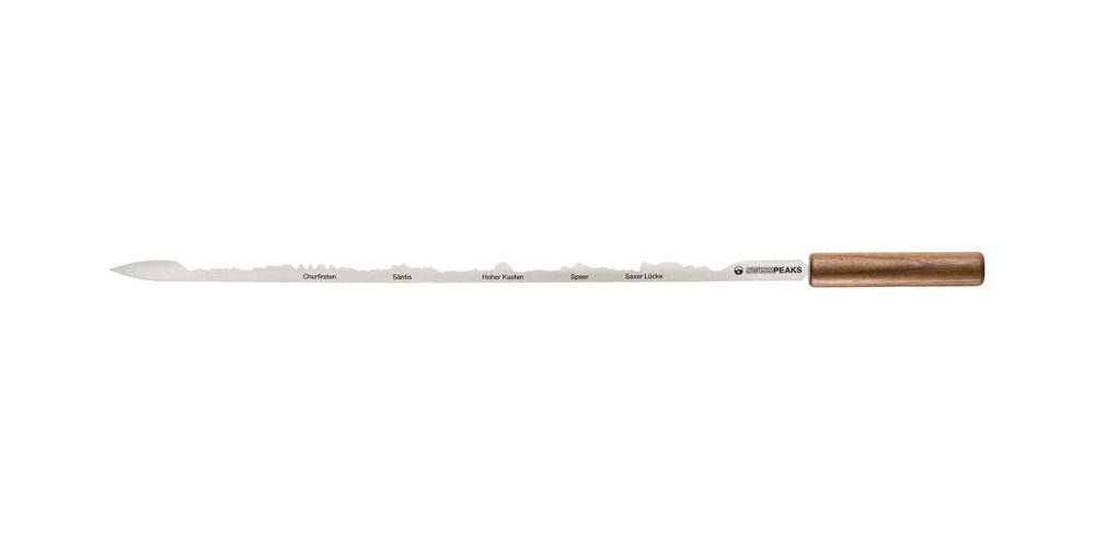 Swisspeaks Grillspiesse Ostschweizer Alpen, 2 Stück – Grillzange/Grillbesteck – chromnickel-stahl