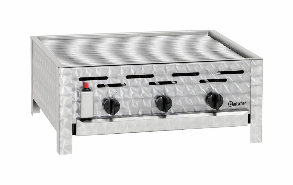 Bartscher TB1100R mit Flüssiggasanschluss Gas-Tischbräter – Gastro Grill/Griddleplatte – edelstahl