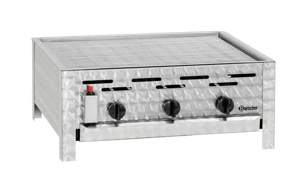 Bartscher TB1100R mit Flüssiggasanschluss Gas-Tischbräter – Gastro Grill/Griddleplatte – edelstahl