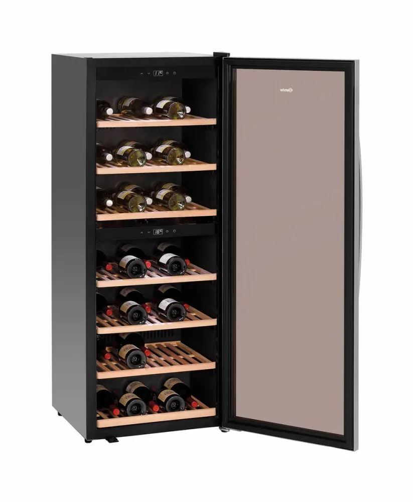 Bartscher Weinkühlschrank 2Z 126 Flaschen – Weinkühlschrank freistehend – edelstahl