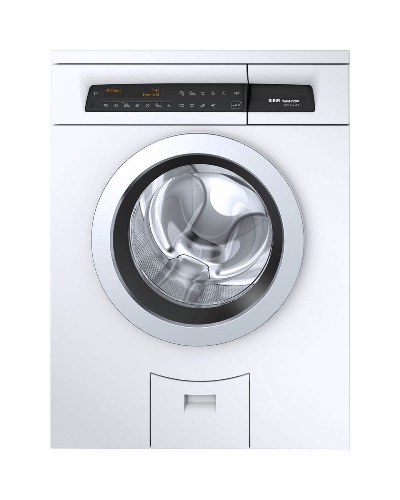 Sibir WAM-V2000 11019 rechts Waschmaschine – Waschmaschine Mehrfamilienhaus – weiss