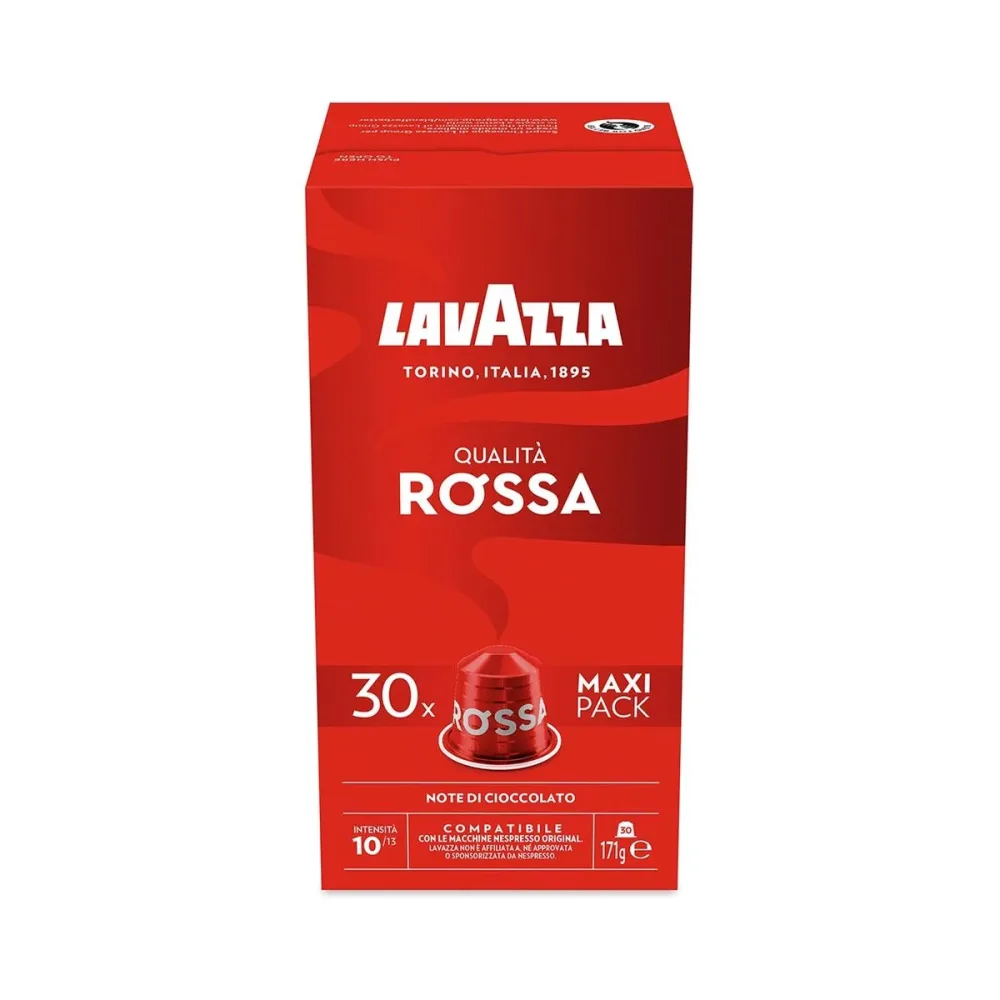 Lavazza Qualità Rossa Kaffee 30 Aluminium Kapseln (für Nespresso® Haushaltsmaschinen) Kaffee Kapseln 30 Stück – Diverse Kaffeekapseln/Kaffeepads
