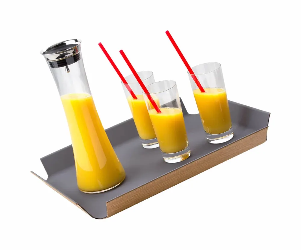 Continenta 2902 Rutschfestes Tablett 45x34 cm grau