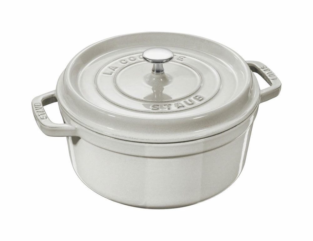 Staub Cocotte 24 cm weisser Trüffel Gusseisen