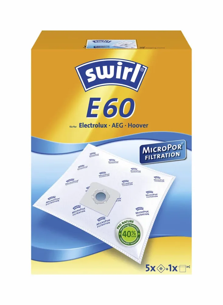 Swirl E 60 Staubsäcke – Staubsaugerbeutel/Staubbeutel