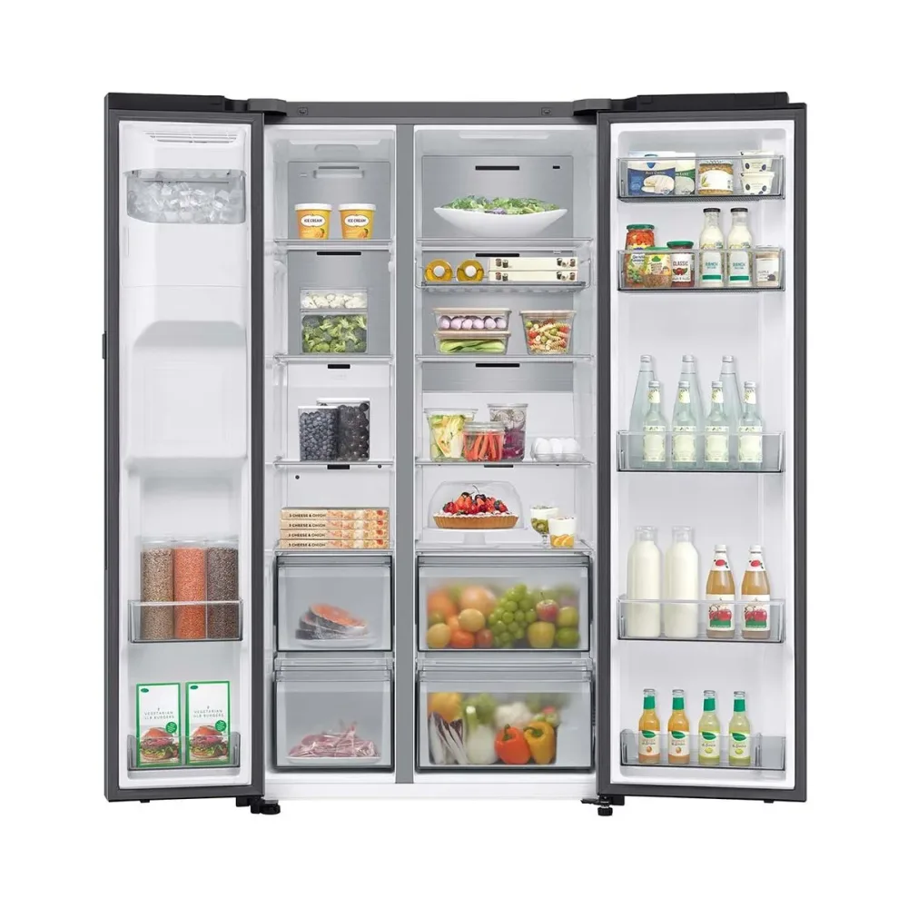 Samsung RS80F66KBTWS Edelstahl-Optik Food-Center – Food Center – steel grey