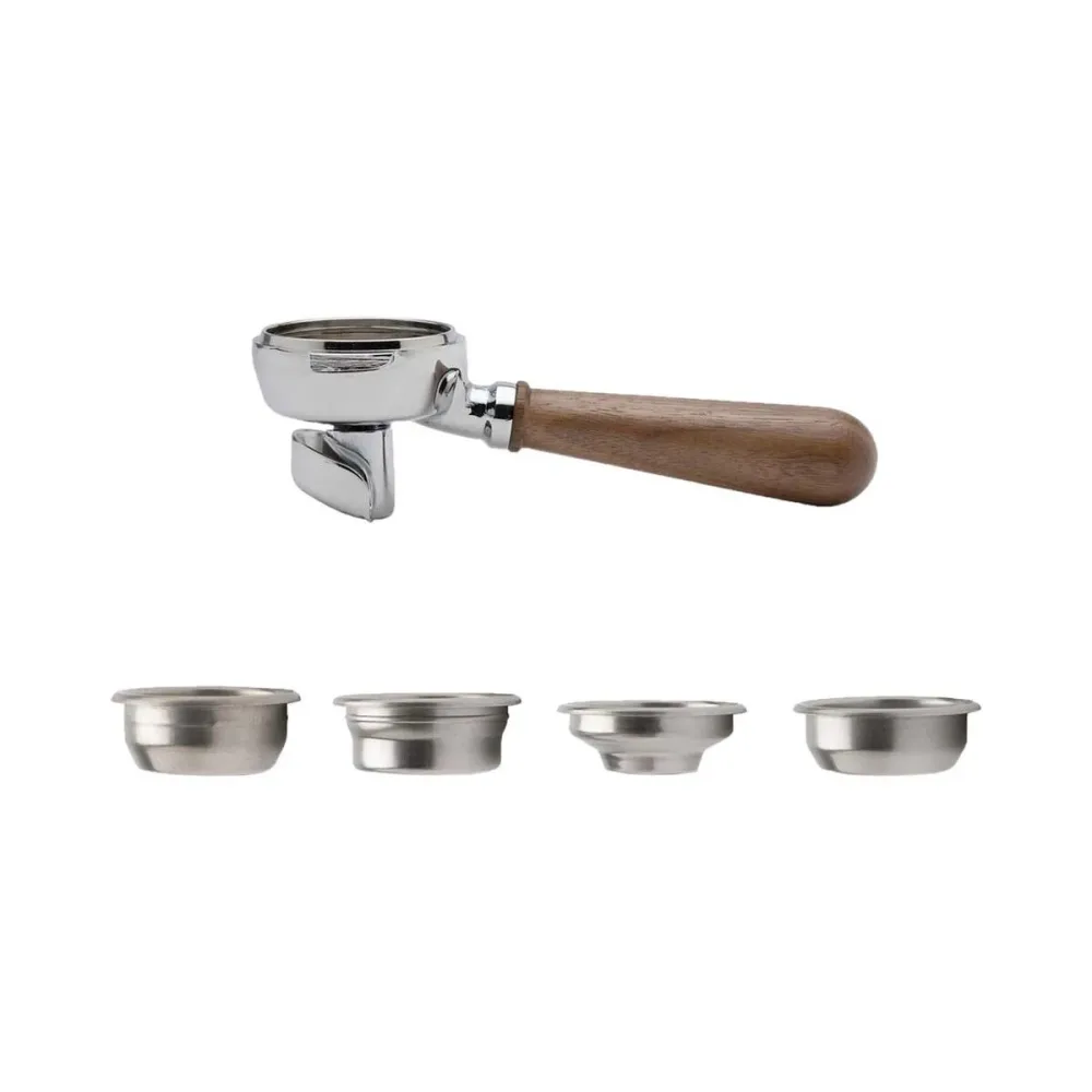 Lelit Siebträger Wood 58mm 2er Auslauf Zubehör – Siebträgermaschine Zubehör – braun