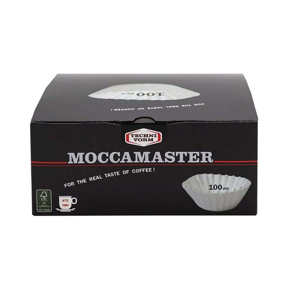 Moccamaster Korb-Kaffeefilter 100 Stück – Diverses Kaffeemaschinen & Teemaschinen Zubehör – weiss