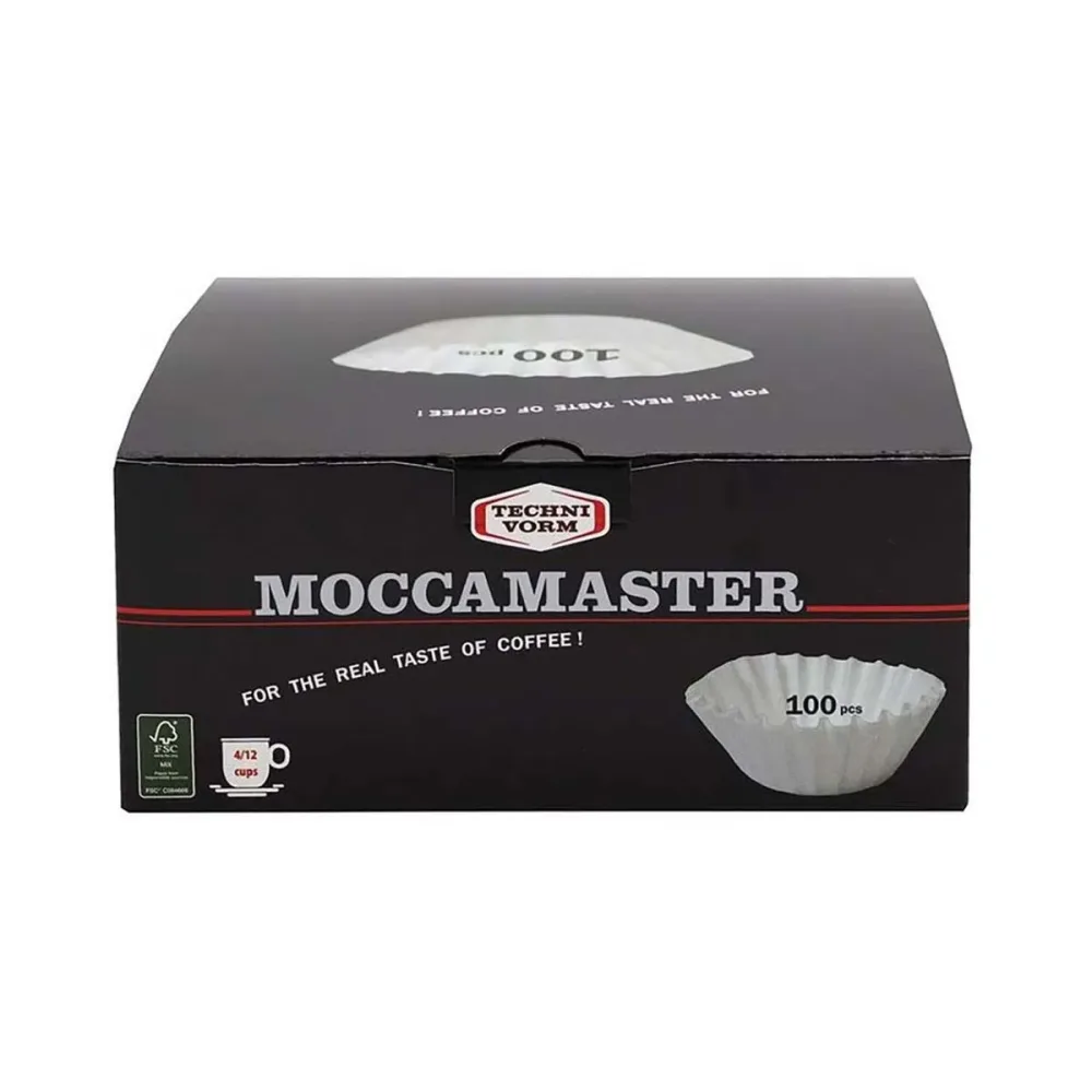 Moccamaster Korb-Kaffeefilter 100 Stück – Diverses Kaffeemaschinen & Teemaschinen Zubehör – weiss