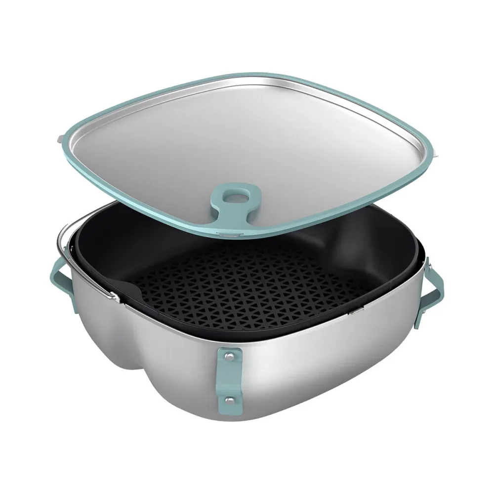 Philips HD9960/00 2-in-1-Set Zubehör Zubehör zum Dämpfen und Braten Airfryer Zubehör zum Dämpfen und Braten – Friteuse Zubehör – grau
