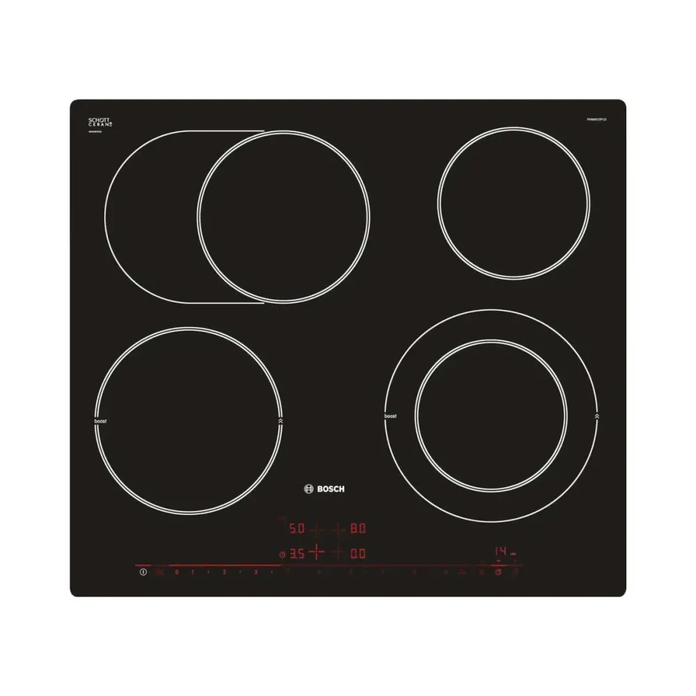 Bosch PKN601DP1D Glaskeramik Kochfeld mit Touch-Display
