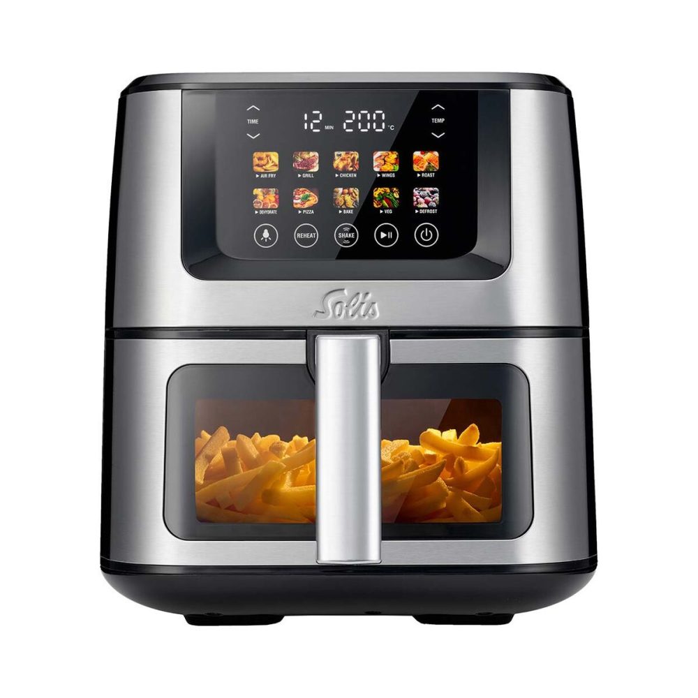 Solis Air Fry & Dry Typ 8200 Heissluftfritteuse – Airfryer - Friteuse – schwarz / silber