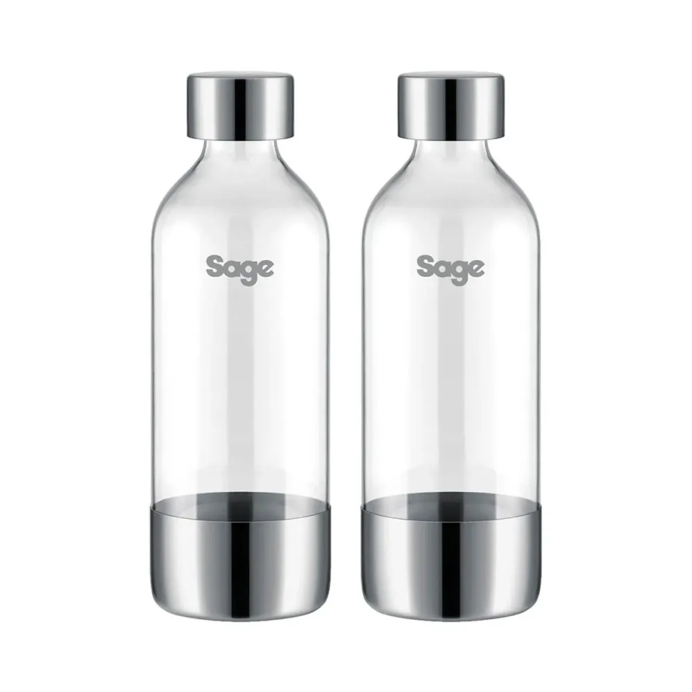 Sage the InFizz Fusion Flaschen 2x1L Wassersprudler-Flasche – Wassersprudler Zubehör – transparent