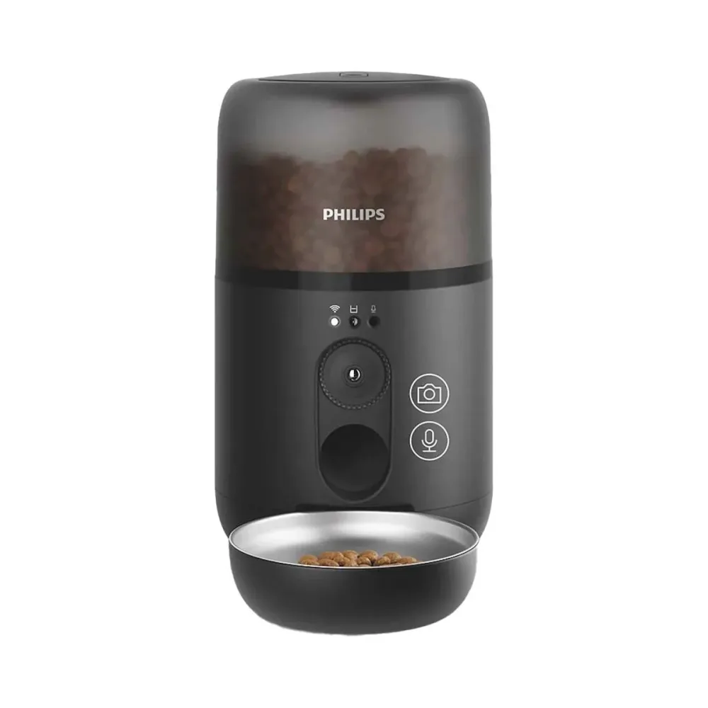 Philips PAW5320/02 Haustierfuttergerät mit automatischen Fütterungszeiten und Kameraüberwachung – Tierbedarf – schwarz