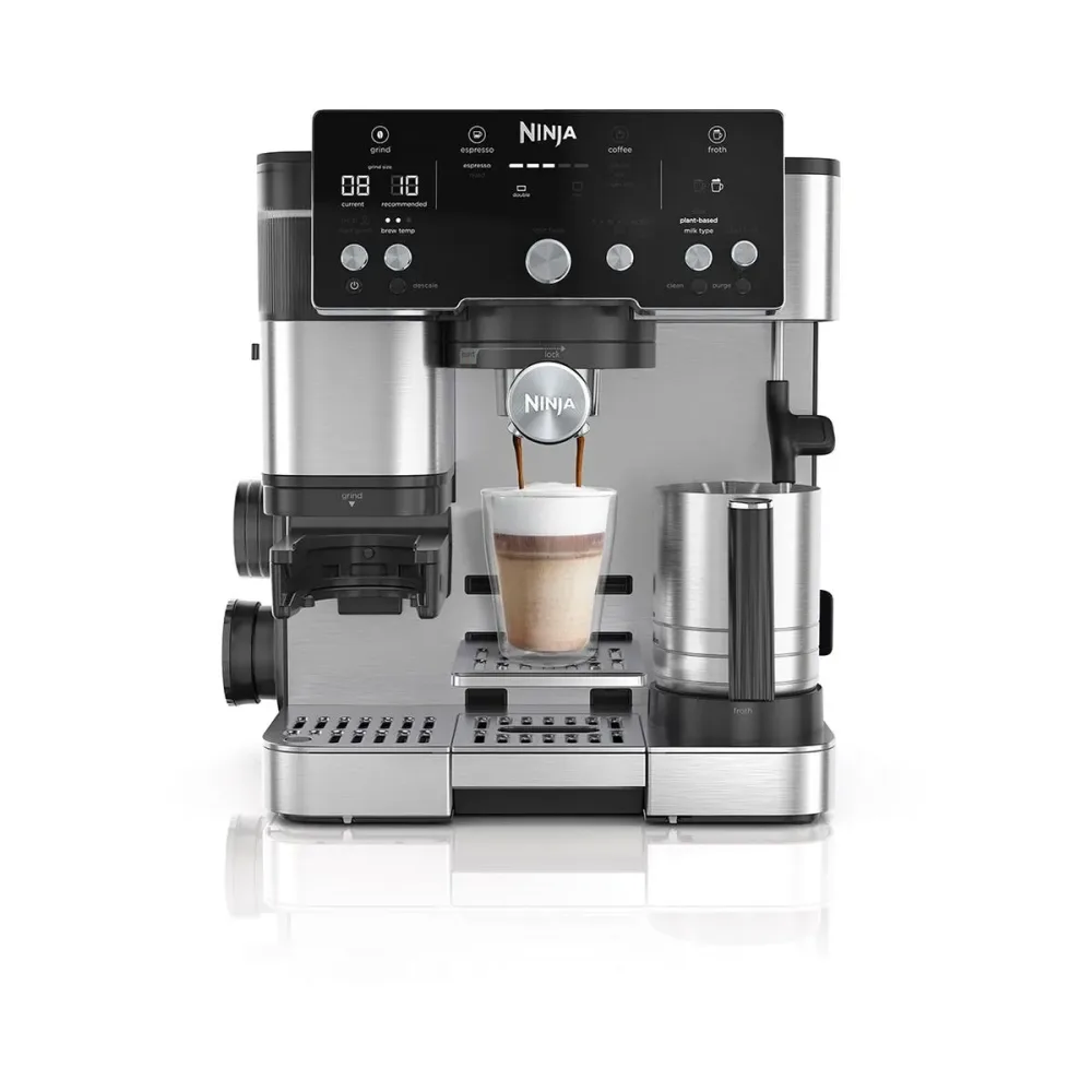 Ninja ES501CH Luxe Café Essential Kaffeemaschine – Siebträgermaschine/Espressomaschine – edelstahl / schwarz
