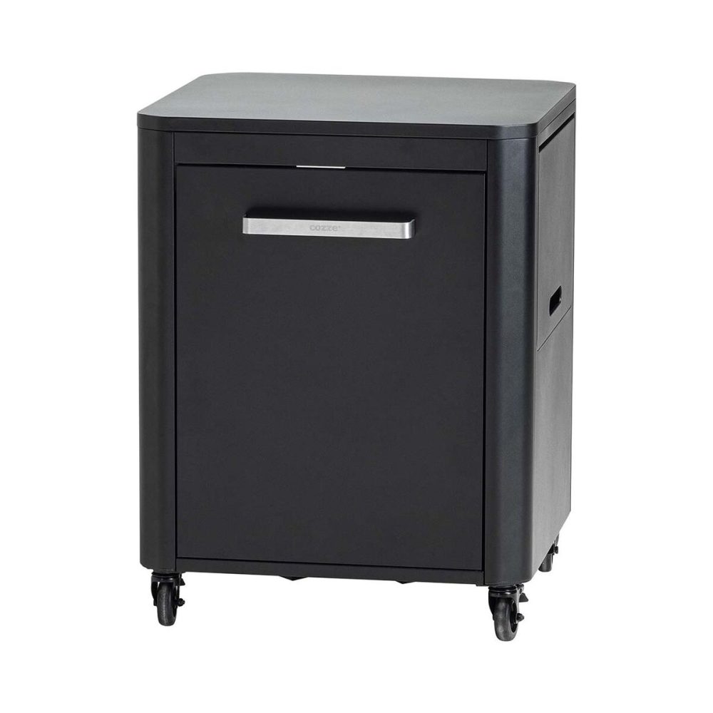 Cozze 90522 Premium Tisch Outdoor-Küchentisch – Grill Ablage/Grill Rollwagen/Grill Erweiterung – schwarz