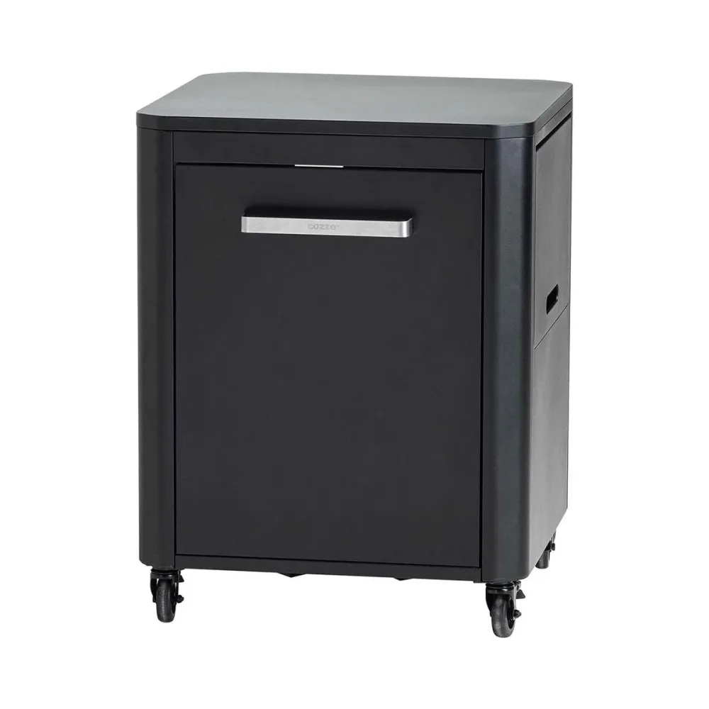 Cozze 90522 Premium Tisch Outdoor-Küchentisch – Grill Ablage/Grill Rollwagen/Grill Erweiterung – schwarz