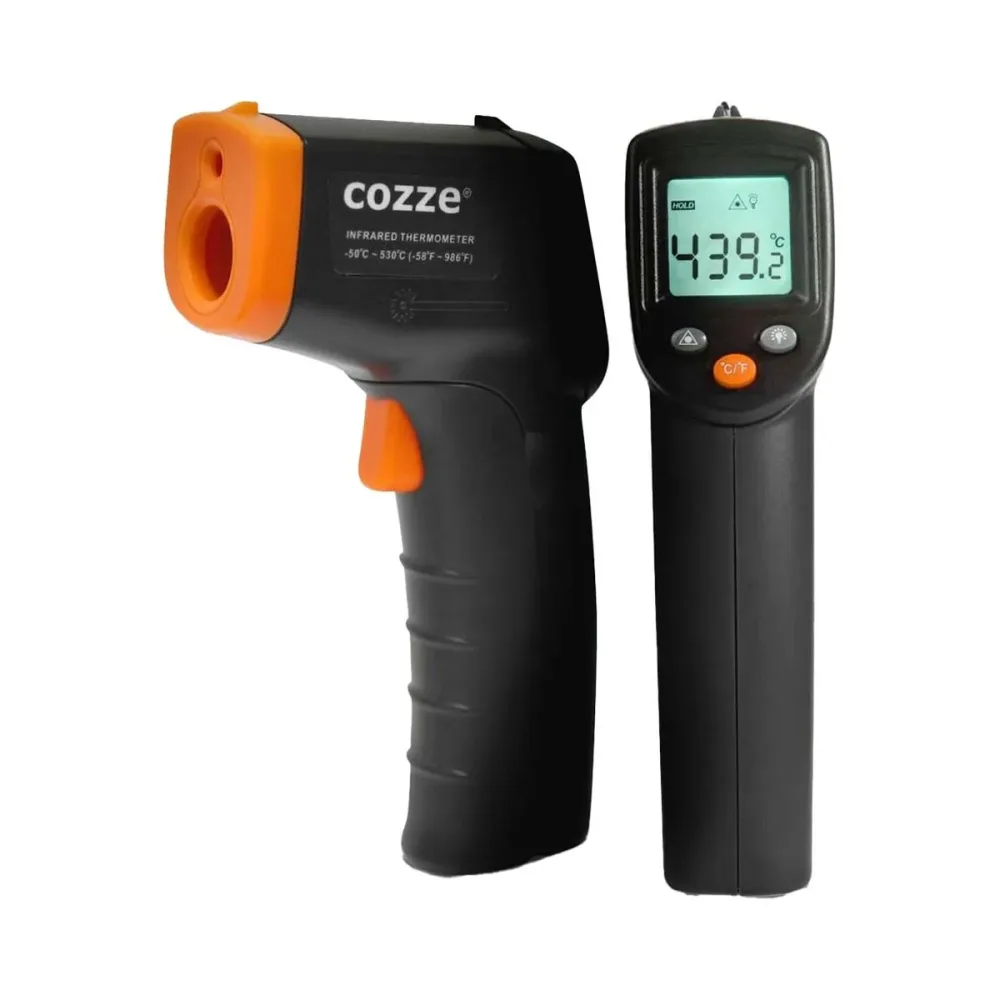Cozze 90340 Infrarot-Thermometer – Grill Ablage/Grill Rollwagen/Grill Erweiterung – schwarz