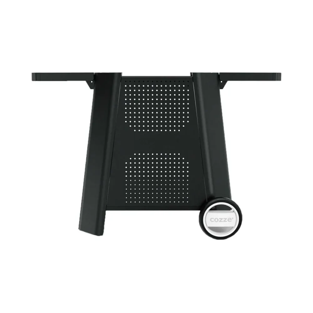 Cozze Outdoor-Tisch 90532 Grillzubehör – Grill Ablage/Grill Rollwagen/Grill Erweiterung – schwarz