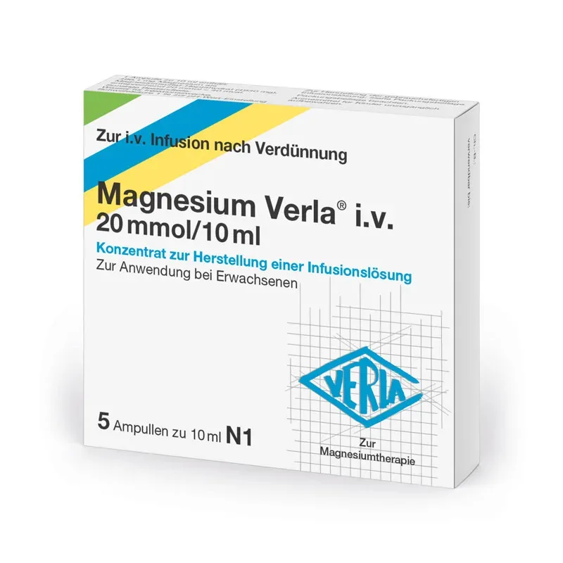 Magnesium Verla i.v. 20 mmol/10 ml 5 St Infusionslösungskonzentrat