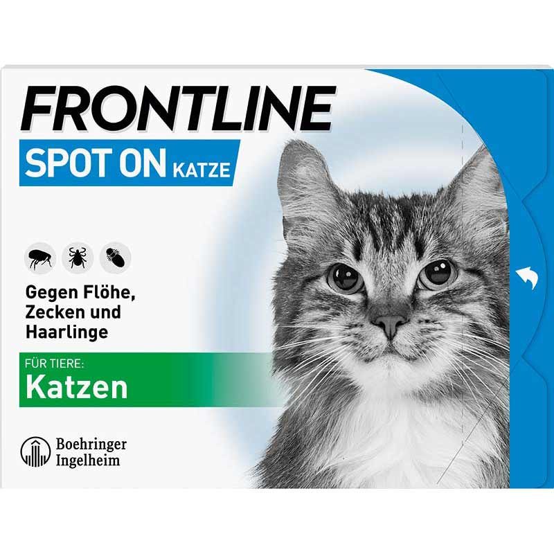 FRONTLINE SPOT-ON gegen Zecken und Flöhe für Katzen 6 St Lösung