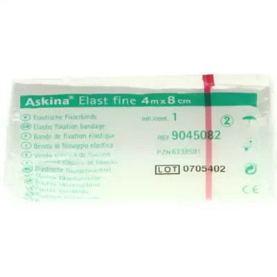ASKINA Elast Fine Binde 8 cmx4 m cellophaniert 1 St Binden