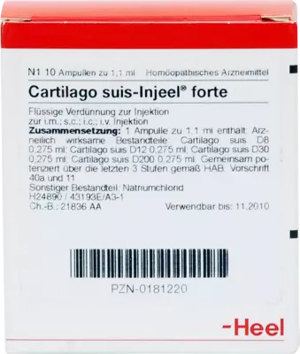 CARTILAGO suis Injeel forte Ampullen 10 St Ampullen