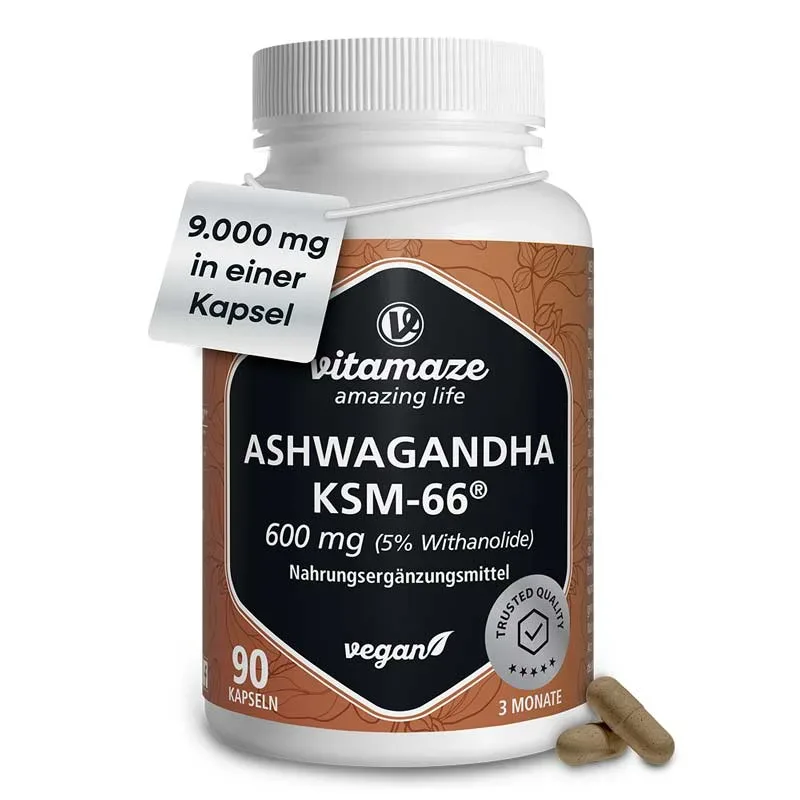 vitamaze ASHWAGANDHA KSM-66 600 mg 90 St Kapseln